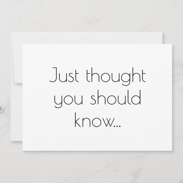 Modern Chic Minimalist Pregnancy Announcement Card (Front)