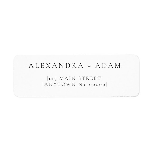 Modern Chic Minimalist Return Address Labels (Front)