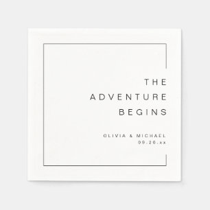 Modern Chic Minimalist Wedding Napkin