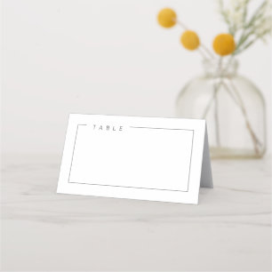 Modern chic minimalist wedding place card