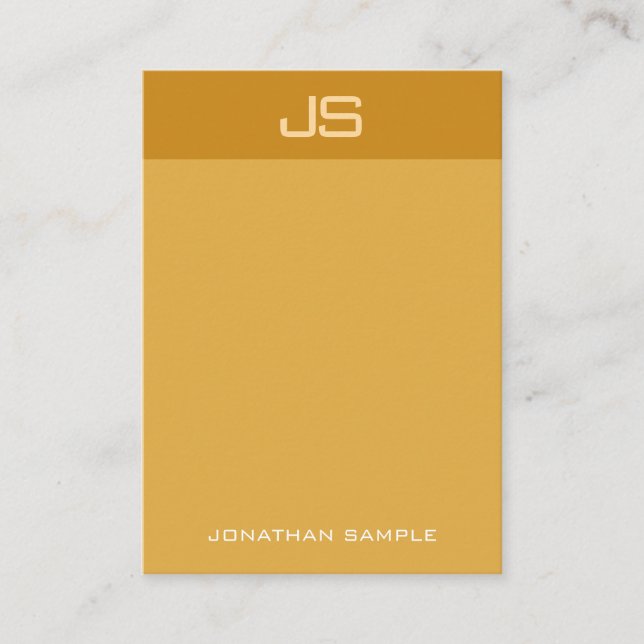 Modern Chic Monogram Template Elegant Trend Colour Business Card (Front)