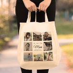 Modern Chic Mother's Day Mum Family Photo Collage Tote Bag<br><div class="desc">We love you,  Mum: For the Best Mum Ever in your life a modern,  trendy square family photo collage tote with modern script typography and your personal name and message.</div>
