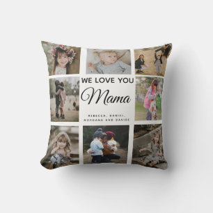 Modern Chic Mother's Day Mum WE LOVE YOU Mama Cushion