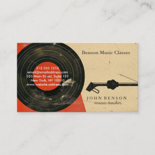 Modern chic Music Lessons  Business Card