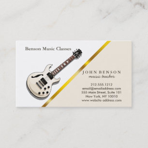 Modern chic Music Lessons  Business Card