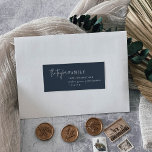 Modern Chic | Navy Recipient Guest Address Labels<br><div class="desc">These modern chic navy recipient guest address labels are perfect for stylish wedding invitations, holiday cards and more. This simple boho design features classic sophisticated calligraphy in rustic dark navy blue and white. Customise each label with the name and address of your guests. 21 labels per sheet. Add each sheet...</div>