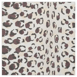 Modern chic neutral brown cheetah print pattern fabric