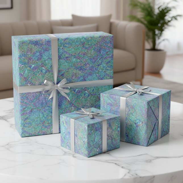 Modern Chic Pastel Colours Marble Mosaic Pattern Wrapping Paper (Creator Uploaded)