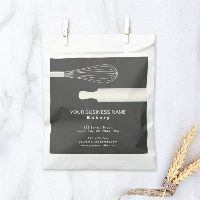 Modern Chic Pastry Chef Bakery Packaging Bags (Creator Uploaded)