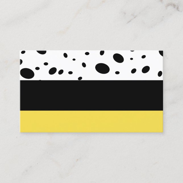 modern chic patterned custom business card (Front)