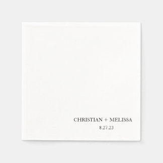 Modern Chic Personalised wedding Napkin