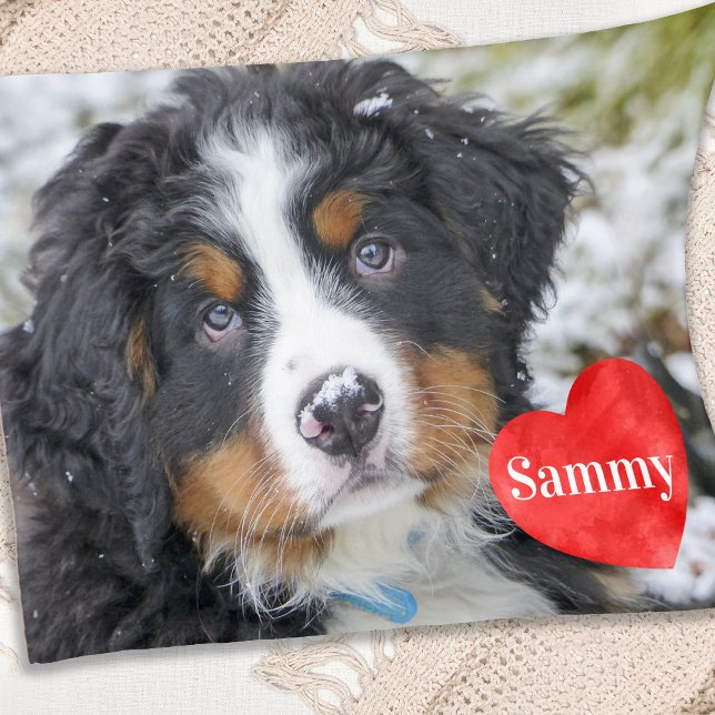 Modern Chic Pet Photo Personalised Dog Lover  Fleece Blanket (Creator Uploaded)