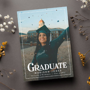Modern Chic Photo Graduation Party Invitation