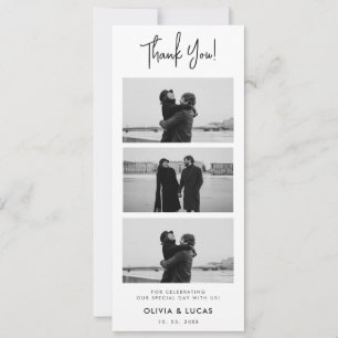 Modern Chic Photo Strip Wedding Thank You