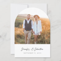 Modern Chic Photo Verti W Save the Date V2 Arc
