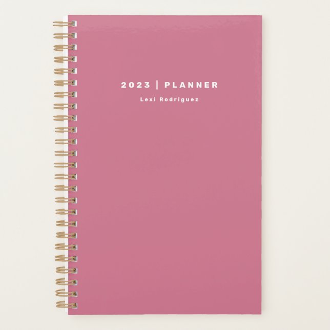 Modern Chic Pink 2023 Weekly Monthly Non-Dated Planner (Front)