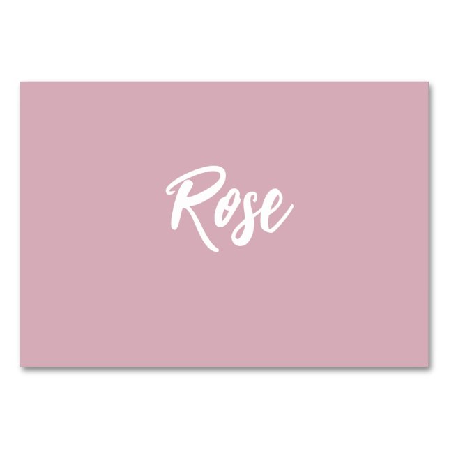 Modern Chic Pink Custom  Floral Wedding Table Name Table Number (Front)