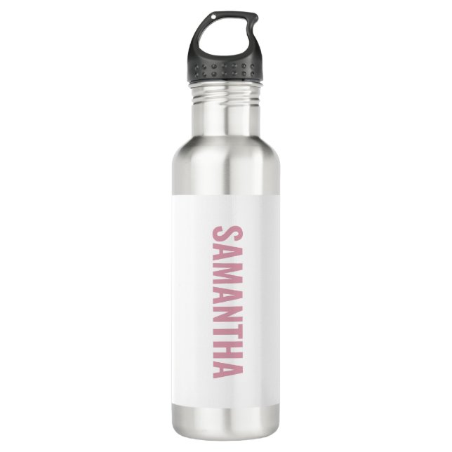 Modern Chic Pink & White 710 Ml Water Bottle (Front)