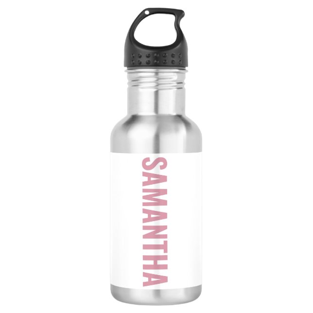 Modern Chic Pink & White 710 Ml Water Bottle (Front)