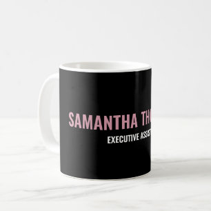Modern Chic Pink, White & Black Coffee Mug