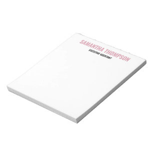Modern Chic Pink, White & Black  Notepad