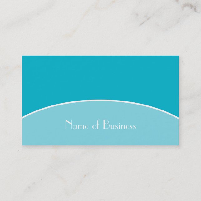 Modern Chic Professional Aqua Turquoise With Name Business Card (Front)