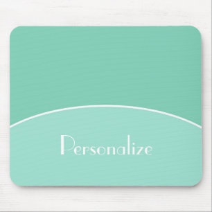 Modern Chic Professional Mint Green With Name Mouse Pad