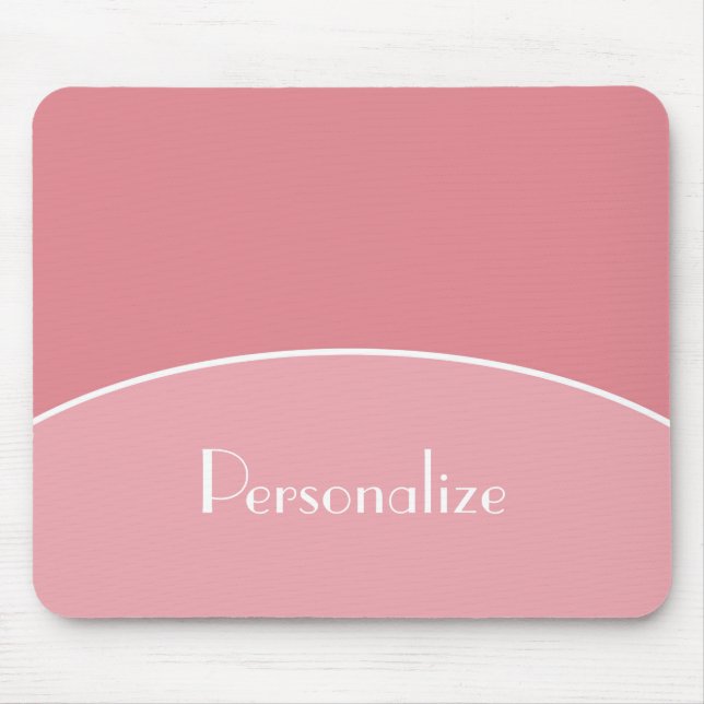 Modern Chic Professional Pink With Name Mouse Pad (Front)