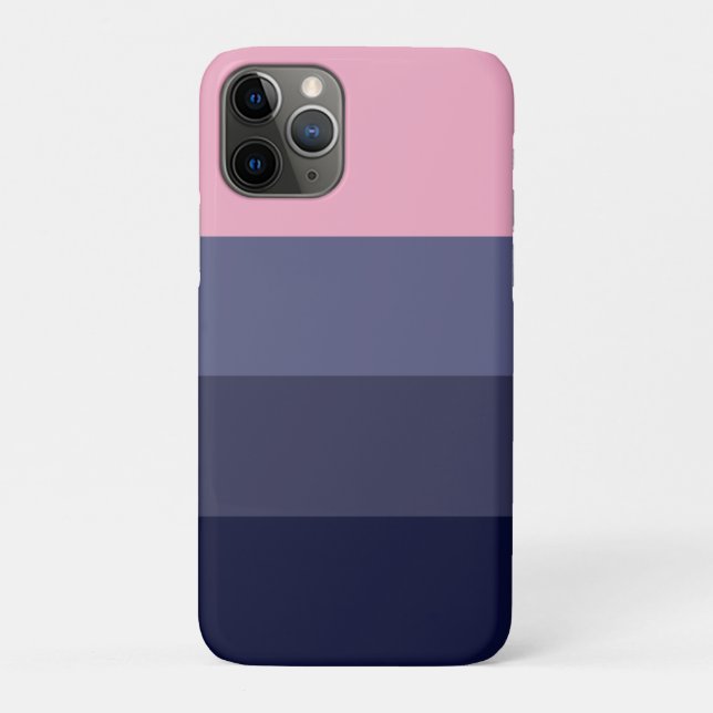 Modern Chic Purple Pink Colour Block Case-Mate iPhone Case (Back)