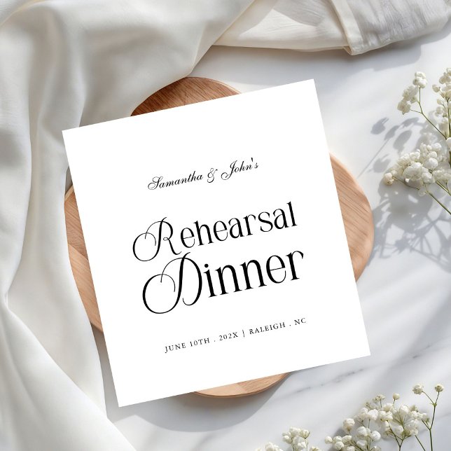  Modern Chic Rehearsal Dinner Napkin (Creator Uploaded)
