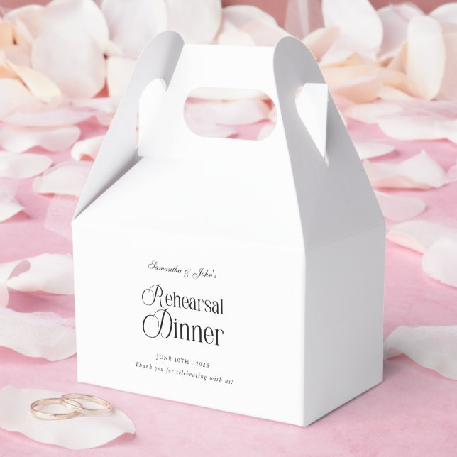  Modern Chic Rehearsal Dinner Thank You Favour Box (Wedding)