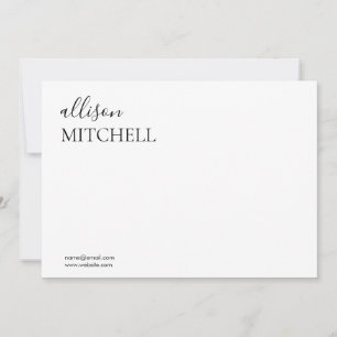 Modern Chic Script Calligraphy Note Card