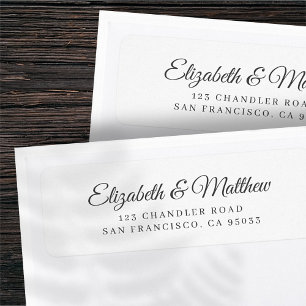 Modern Chic Script Return Address Label