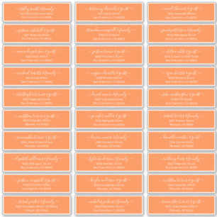 Modern Chic Script Wedding Guest Names Address