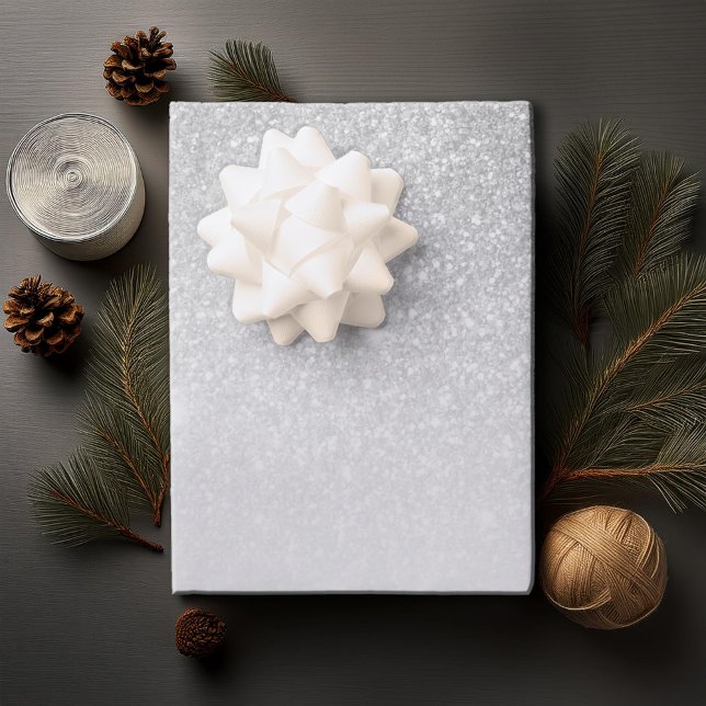 Modern Chic Silver Glitter Wrapping Paper Sheet (Creator Uploaded)