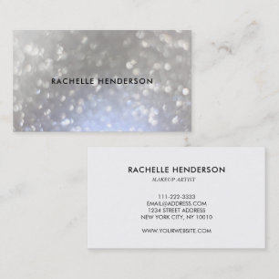 Modern chic silver minimalist professional business card