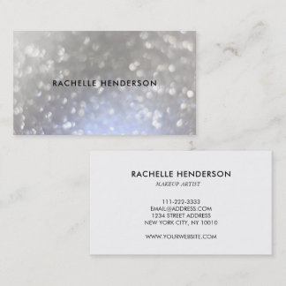 Modern chic silver minimalist professional business card