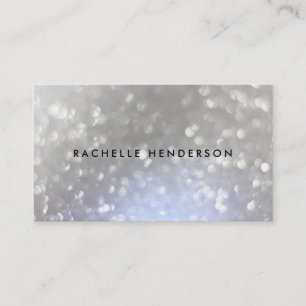 Modern chic silver sparkle fashion & beauty business card