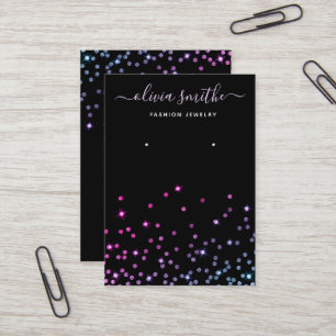 Modern Chic Simple glitter jewellery earring displ Business Card