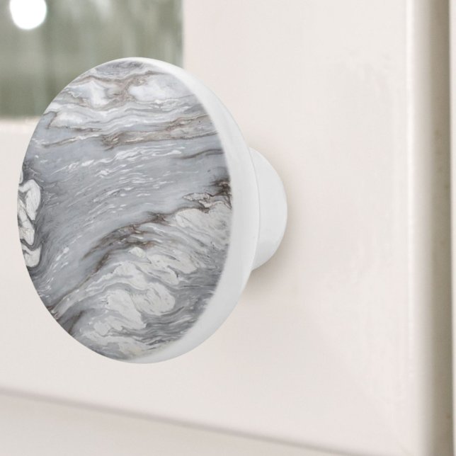 modern chic simple minimalist white grey marble ceramic knob (modern chic simple minimalist white grey marble ceramic knob)