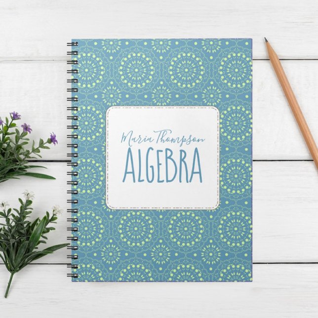Modern Chic Simple Student Subject Green Teal Notebook (Creator Uploaded)