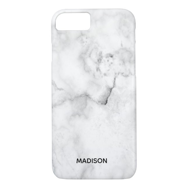 modern chic stone white and black marble    Case-M Case-Mate iPhone Case (Back)