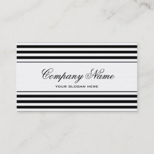 Modern chic striped business card template