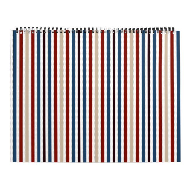 Modern Chic Striped Calendar (Cover)