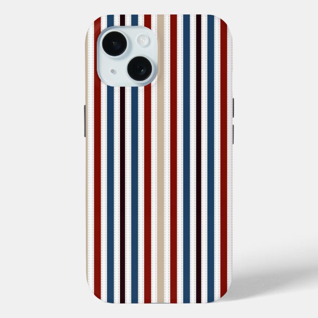  Modern Chic Striped Case-Mate iPhone Case (Back)