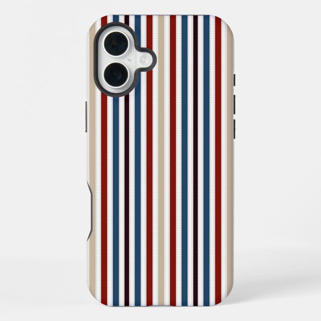  Modern Chic Striped iPhone Case (Back)