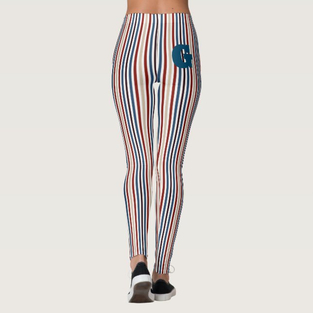  Modern Chic Striped Leggings (Back)