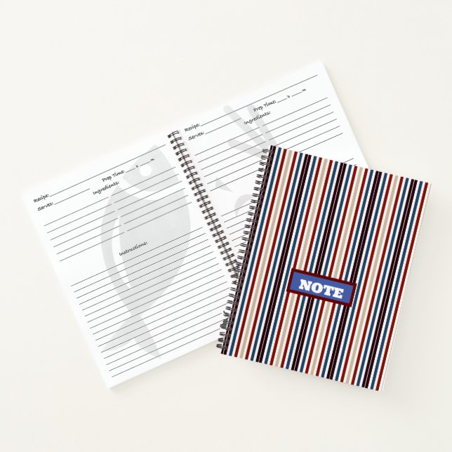 Modern Chic Striped Notebook (Inside)