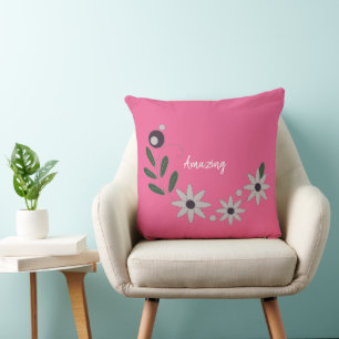 Modern Chic Summer Floral Cushion