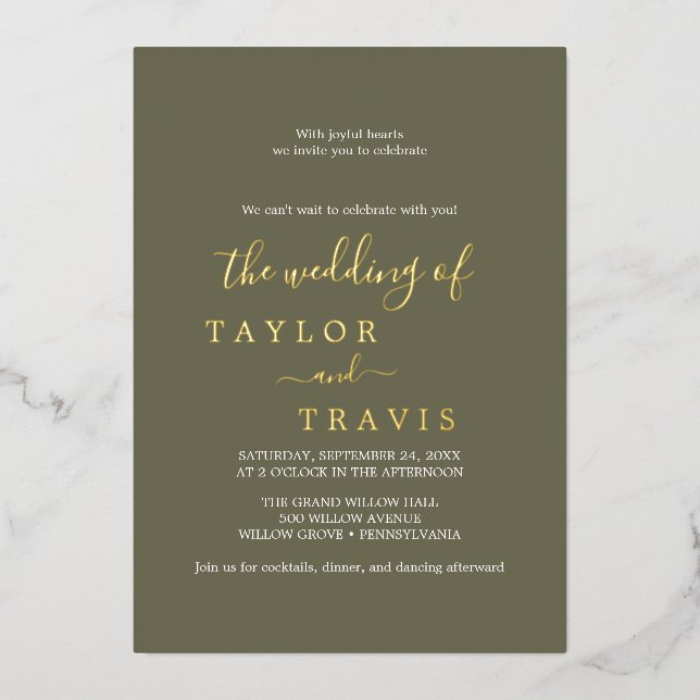 Modern Chic Terracotta Wedding  (Front)